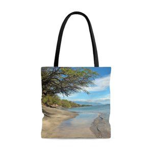 Large Tote Bag with Photogaph of a Beach in Maui Hawaii